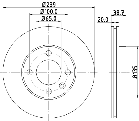 Picture of MINTEX - MDC365 - Brake Disc (Brake System)