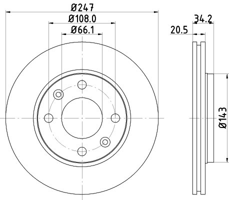 Picture of MINTEX - MDC532C - Brake Disc (Brake System)