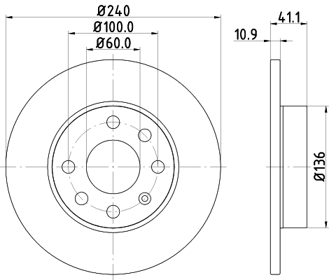 Picture of MINTEX - MDC1453C - Brake Disc (Brake System)