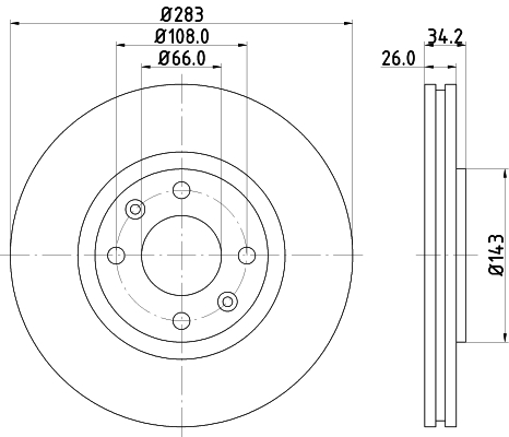 Picture of MINTEX - MDC1492C - Brake Disc (Braking System)