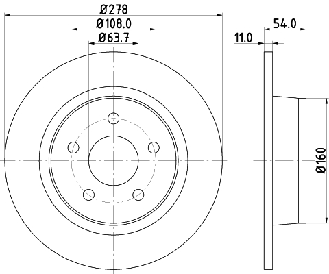 Picture of MINTEX - MDC1663 - Brake Disc (Brake System)