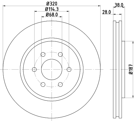 Picture of MINTEX - MDC1834 - Brake Disc (Brake System)