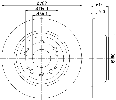 Picture of MINTEX - MDC1858 - Brake Disc (Brake System)