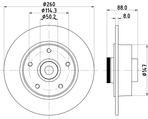 Picture of MINTEX - MDC2374 - Brake Disc (Brake System)