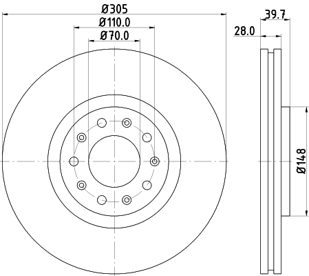 Picture of MINTEX - MDC2157 - Brake Disc (Brake System)