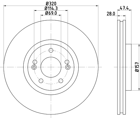 Picture of MINTEX - MDC2343 - Brake Disc (Brake System)