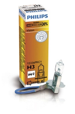 Picture of Philips H3 12V 55W +30%  Vision Halogen Bulb