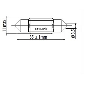 Picture of PHILIPS - 11854CU60X1 - Bulb, boot light (Lights)