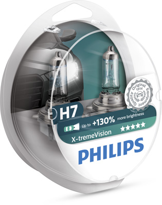 Picture of Philips H7 12V 55W +130% Pair XtremeVision Bulbs