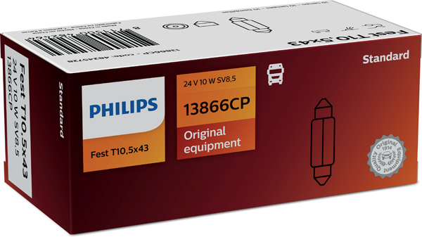 Picture of PHILIPS - 13866CP - Bulb, boot interior light (Lighting System, universal)