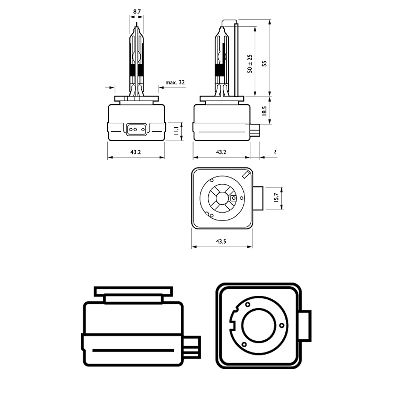 Picture of Philips D1R 85V 35W Vision Xenon Headlight Bulb