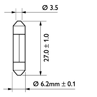 Picture of PHILIPS - 13818CP - Bulb, boot interior light (Lighting System, universal)