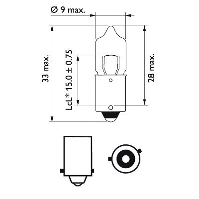 Picture of PHILIPS - 12036CP - Bulb, tail light (Lighting System, universal)