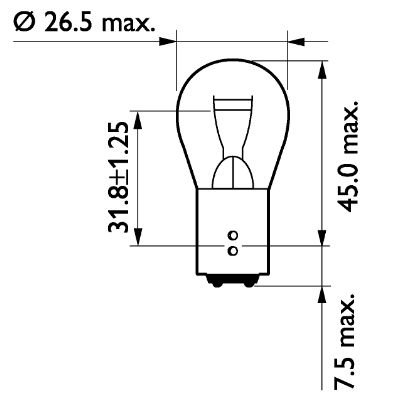 Picture of PHILIPS - 13499CP - Bulb, brake/tail light (Lighting System, universal)