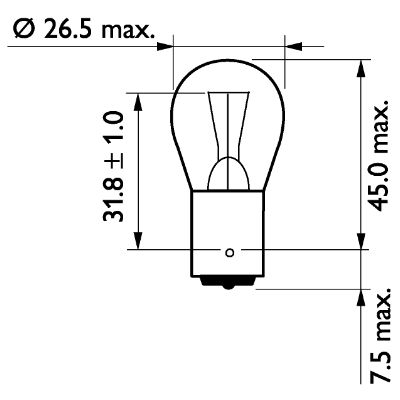 Picture of PHILIPS - 13498MDCP - Bulb, indicator (Signal System)