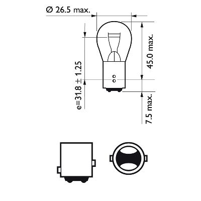 Picture of PHILIPS - 12499CP - Bulb, indicator (Signal System)