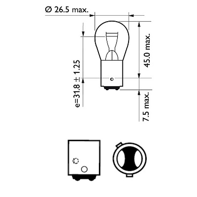 Picture of PHILIPS - 12495CP - Bulb, brake/tail light (Lights)