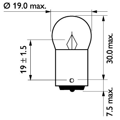 Picture of PHILIPS - 13821CP - Bulb, indicator (Signal System)