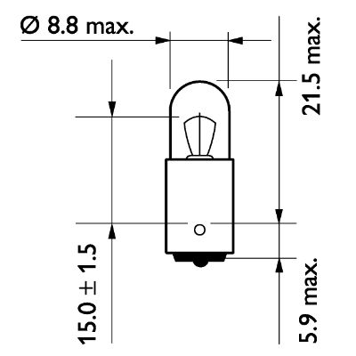 Picture of PHILIPS - 13929CP - Bulb, indicator (Signal System)