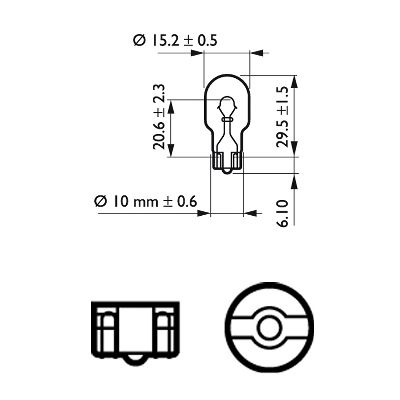 Picture of PHILIPS - 12067CP - Bulb, brake/tail light (Lighting System, universal)