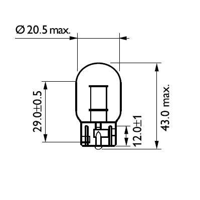 Picture of PHILIPS - 12065CP - Bulb, indicator (Signal System)