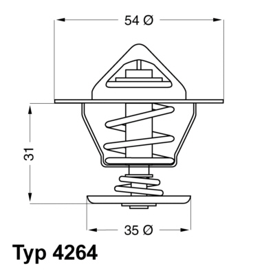 BorgWarner (Wahler) - 4264.87D - Termostat, rashladna tečnost (Hlađenje)