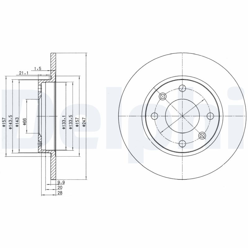 DELPHI - BG2213 - Kočioni disk (Kočioni uređaj)