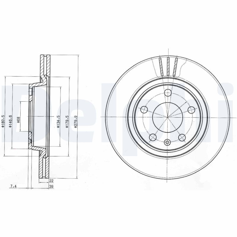 DELPHI - BG3198 - Kočioni disk (Kočioni uređaj)