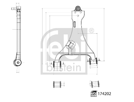 Picture of Control/Trailing Arm -  wheel suspension - FEBI BILSTEIN - 174202