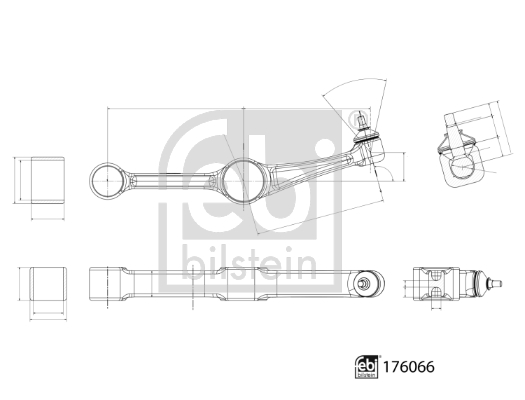 Picture of FEBI BILSTEIN - 176066 - Control Arm/Trailing Arm, wheel suspension (Wheel Suspension)