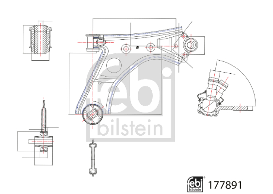 Picture of FEBI BILSTEIN - 177891 - Control Arm/Trailing Arm, wheel suspension (Wheel Suspension)
