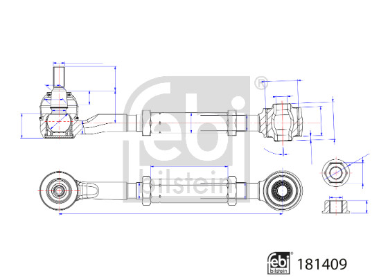 Picture of Control/Trailing Arm -  wheel suspension - FEBI BILSTEIN - 181409