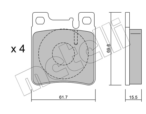 METELLI - 22-0567-0 - Komplet pločica, disk-kočnica (Kočioni uređaj)