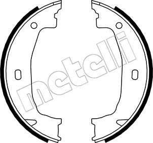 METELLI - 53-0018 - Komplet kočionih papuča, ručna kočnica (Kočioni uređaj)