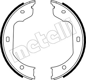 METELLI - 53-0019 - Komplet kočionih papuča, ručna kočnica (Kočioni uređaj)