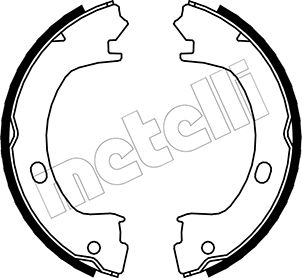 METELLI - 53-0031 - Komplet kočionih papuča, ručna kočnica (Kočioni uređaj)