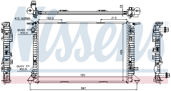 Picture of NISSENS - 60321 - Radiator, engine cooling (Cooling System)