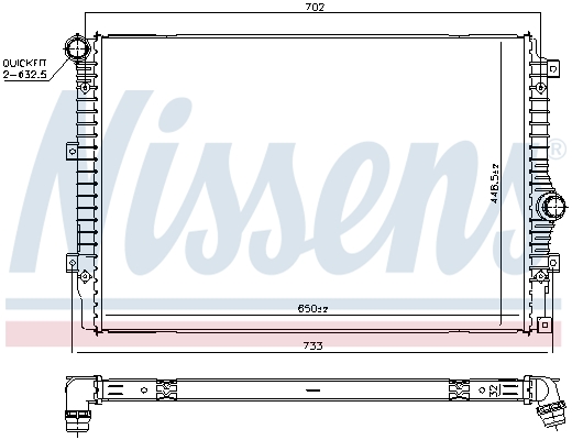 Picture of NISSENS - 606084 - Radiator, engine cooling (Cooling System)