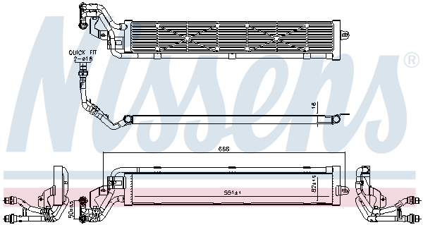 Picture of Radiator -  engine cooling - NISSENS - 606268