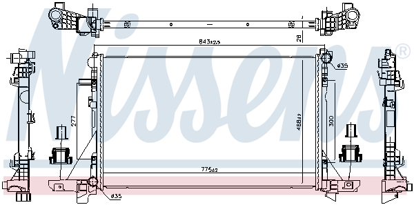 Picture of Radiator -  engine cooling - NISSENS - 606411