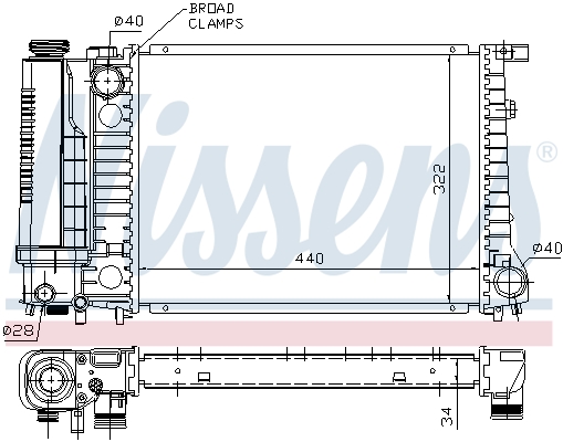 Picture of NISSENS - 60735A - Radiator, engine cooling (Cooling System)