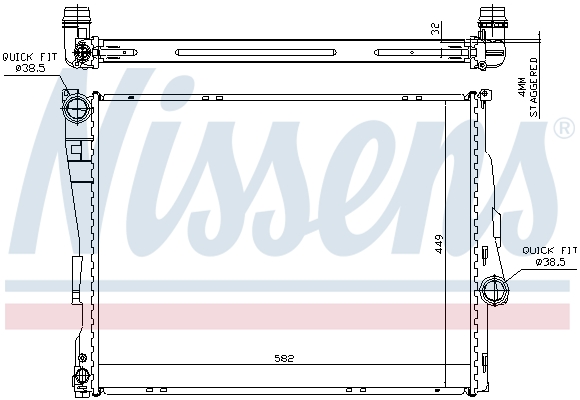 Picture of NISSENS - 60782A - Radiator, engine cooling (Cooling System)