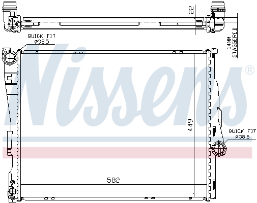 Picture of NISSENS - 60784A - Radiator, engine cooling (Cooling System)