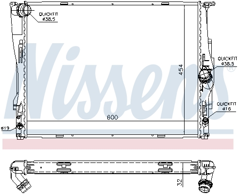 Picture of NISSENS - 60786A - Radiator, engine cooling (Cooling System)
