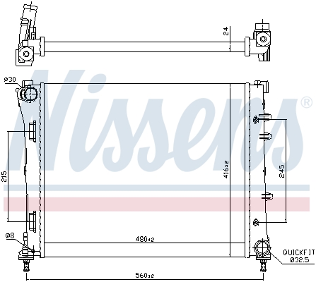 Picture of NISSENS - 61935 - Radiator, engine cooling (Cooling System)