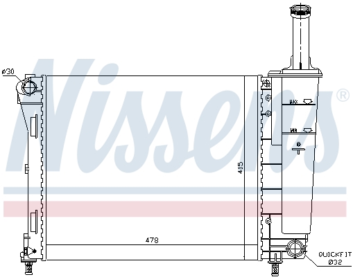Picture of NISSENS - 61936 - Radiator, engine cooling (Cooling System)