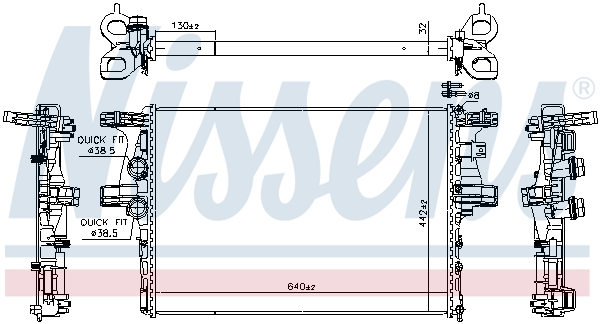 Picture of NISSENS - 61988 - Radiator, engine cooling (Cooling System)