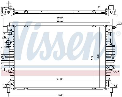 Picture of NISSENS - 620152 - Radiator, engine cooling (Cooling System)