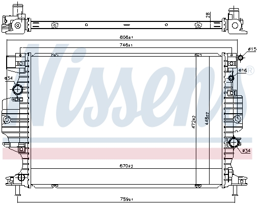 Picture of NISSENS - 620156 - Radiator, engine cooling (Cooling System)