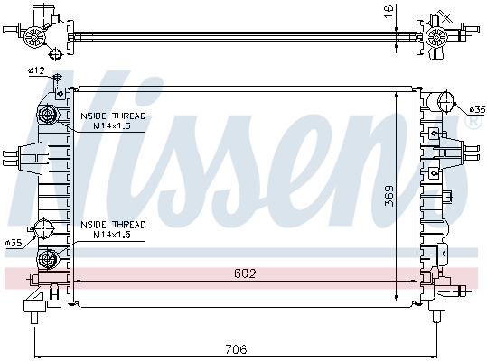 Picture of NISSENS - 63027A - Radiator, engine cooling (Cooling System)